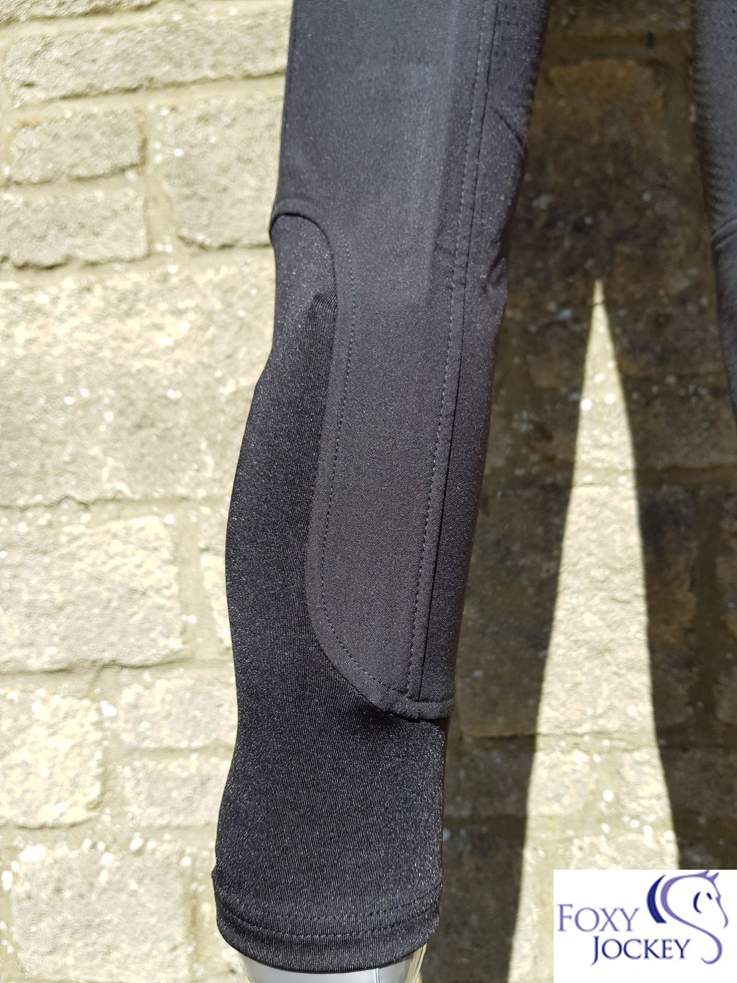 Ladies silicone grip breeches in black