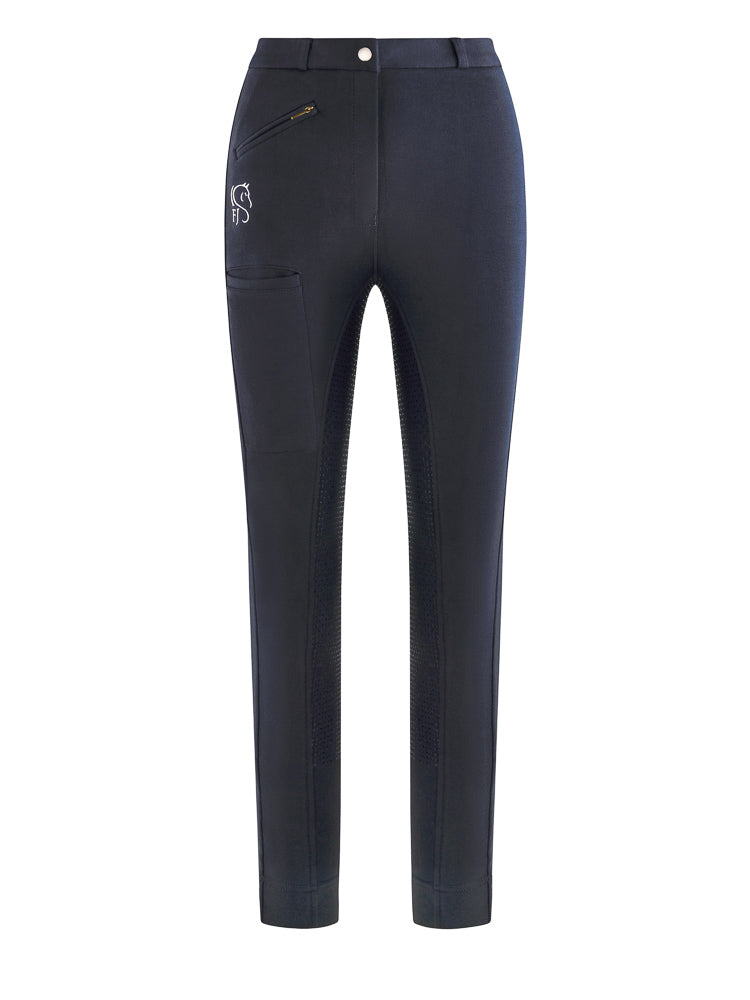 Ladies full seat silicone grip ladies jodhpurs, front